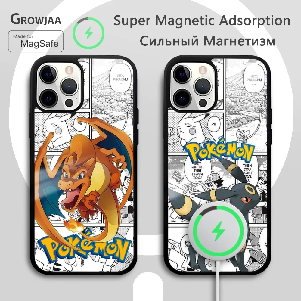 Charizard Umbreon Cool Phone Case For iPhone 16 15 14 13 12 11 Pro Max Plus Mini Magsafe Mirror Wireless Magnetic Cover