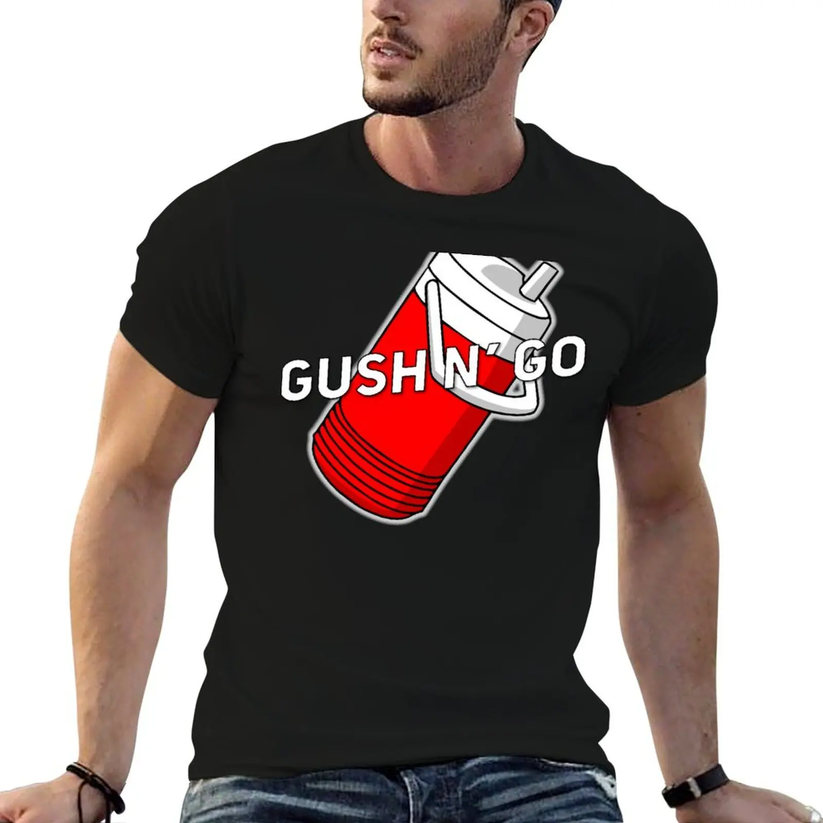 Gush N Go! T-Shirt oversizeds cheap stuff anime t shirts korean fashion funny t shirts men