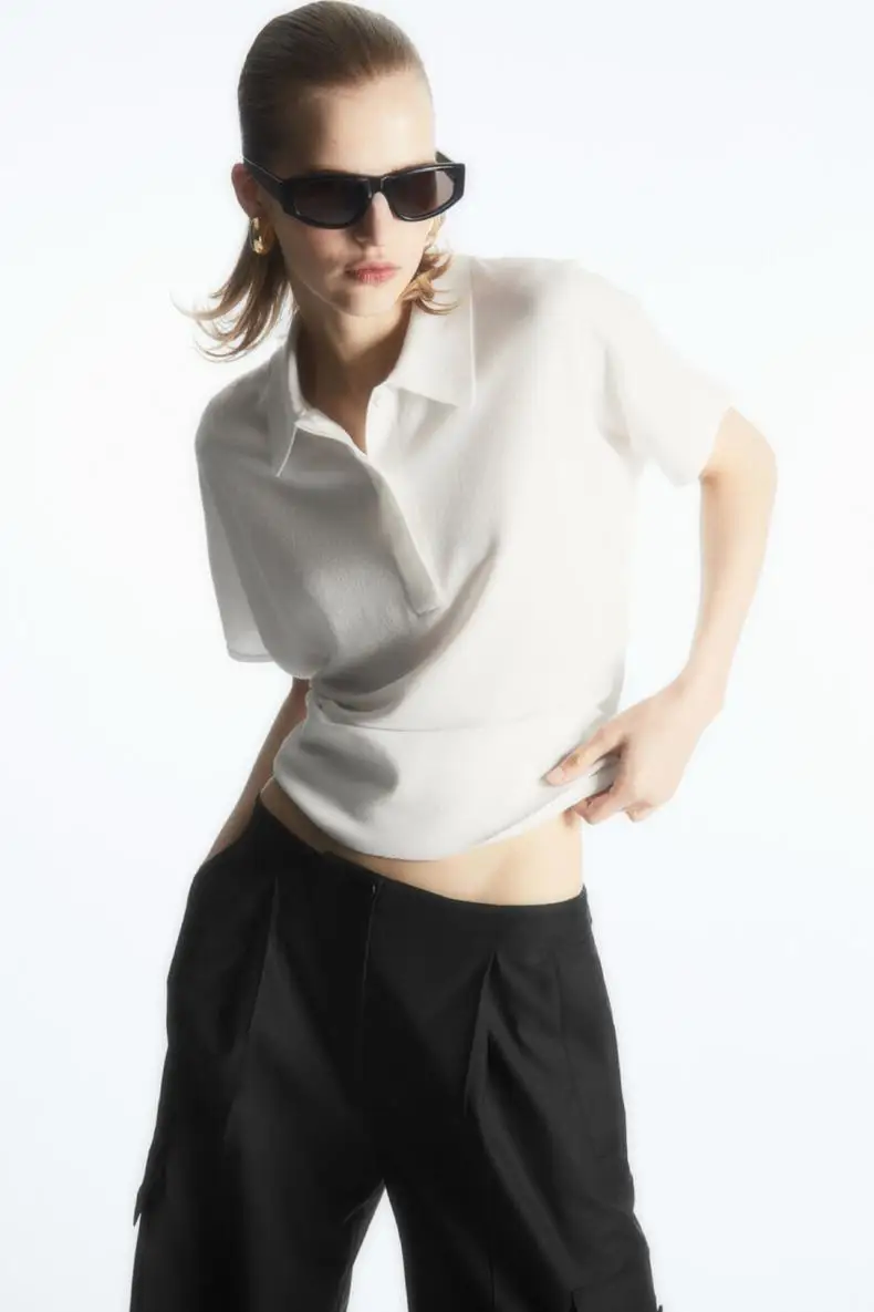 Ethereal MD 2024 new style of women\'s casual standard Batsleeve knitted POLO shirt