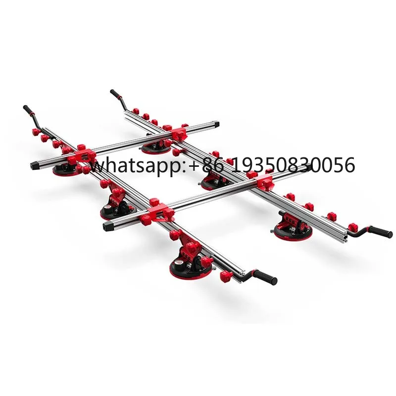 

Large Format Tile Lifting Frame with Vacuum Suction Cups Manual Carrying and Transfer System for Heavy Tile Installation