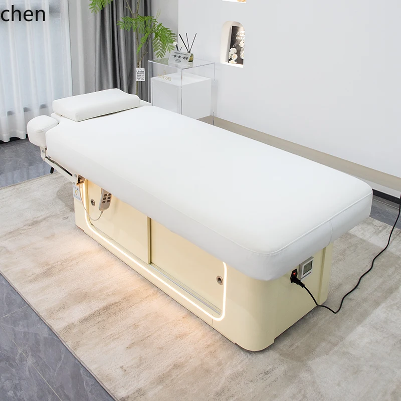 HT  salon special constant temperature heating multi-functional  pattern embroidery bed