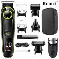 Hair Clipper Kemei KM-696 Multifunctional Trimmer for Men Electric Shaver for Men's Razor Nose 5 in 1 Professional Trimmer