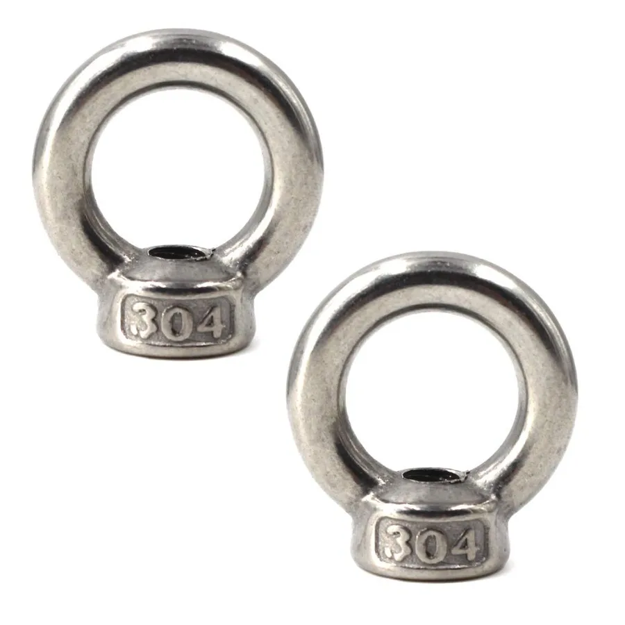 

M16 Lifting Eye Nut 304 Stainless Steel Ring Eye Bolts Threaded Nuts Pack of 2