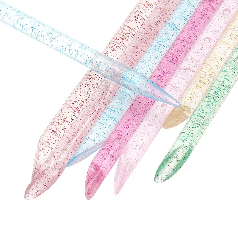 Bâton en cristal réutilisable à double extrémité pour nail art, accessoire de manucure et pédicure, 50 pièces, N64.