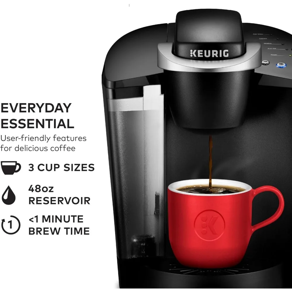 K-Classic Coffee Maker K-Cup Pod, Single Serve, Programmable, 6 to 10 oz. Brew Sizes, Black