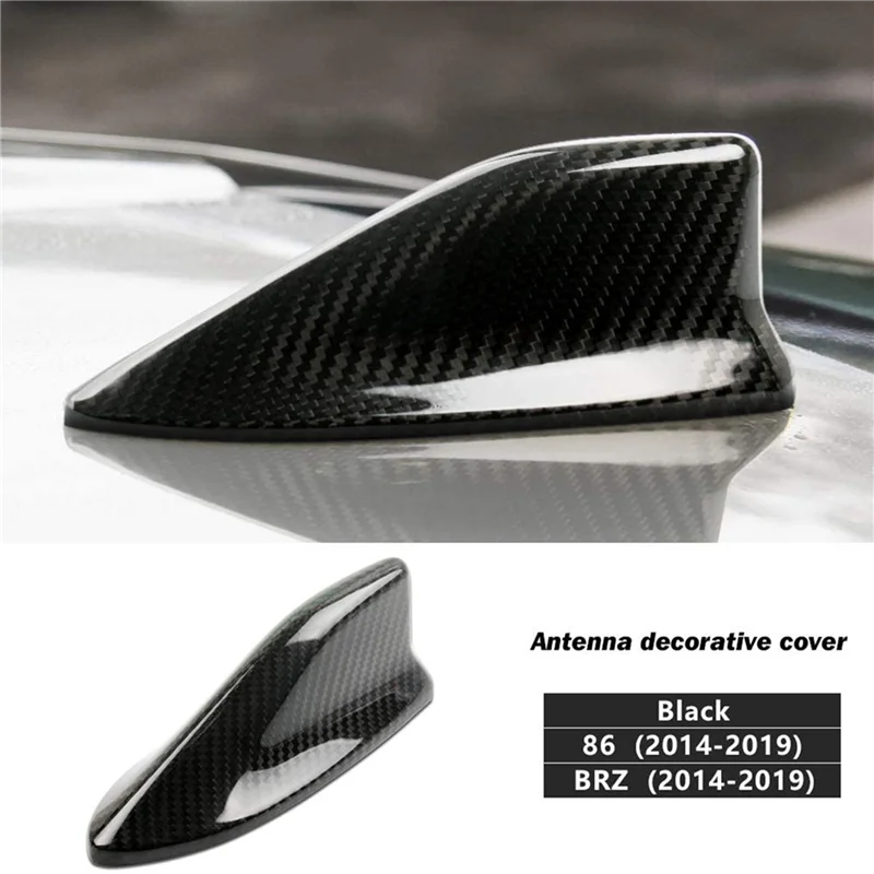 

3X Real Carbon Fiber Car Roof Shark Fin Antenna Trim Cover For Subaru BRZ Toyota 86 2014-2019 Car Styling