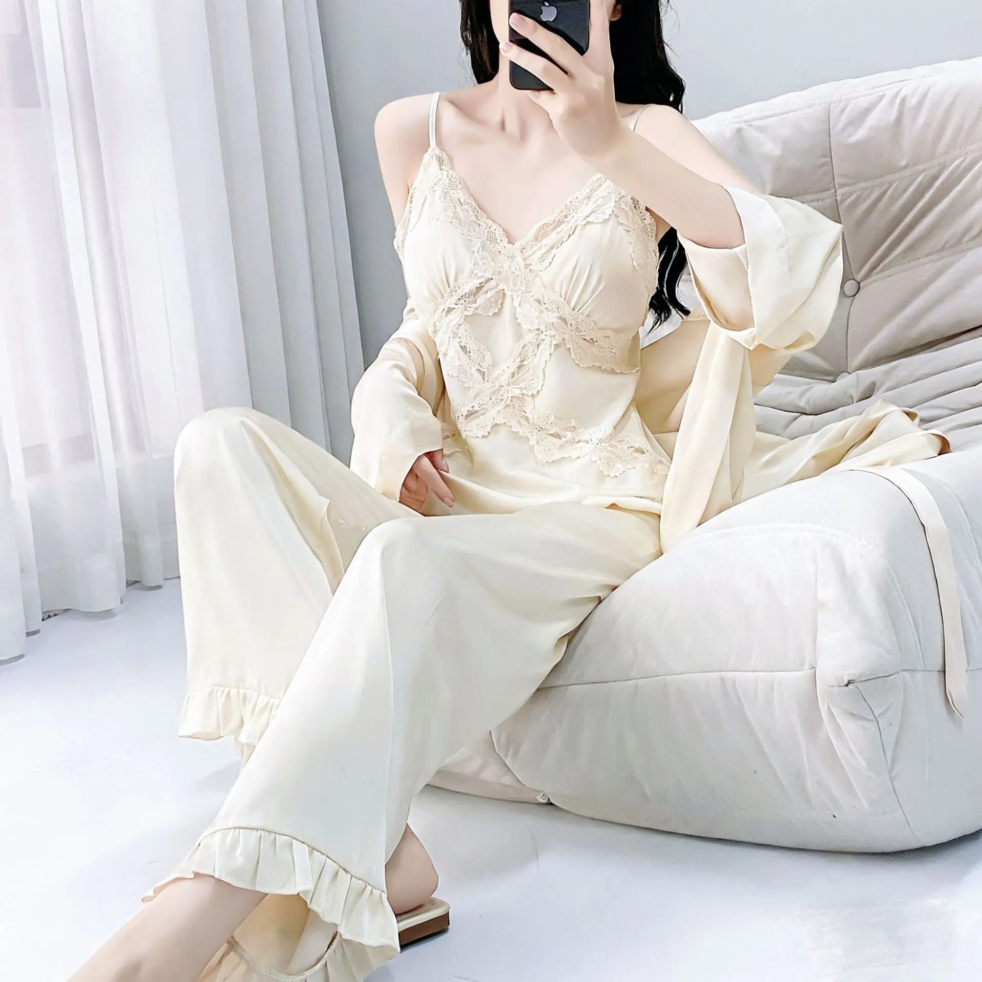 nuovo-set-pigiama-donna-3-pezzi-primaverile-lingerie-sexy-con-pantaloni-vestaglia-lunga-in-raso-abbigliamento-da-casa