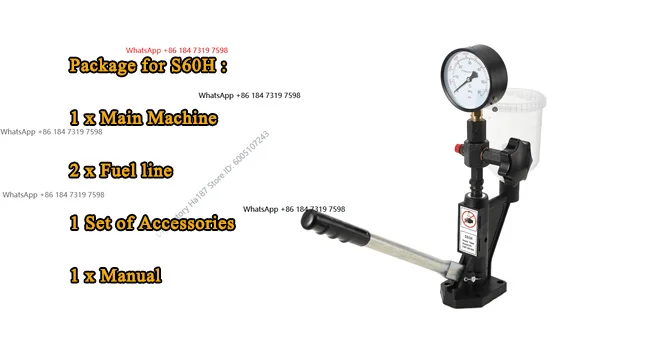 Common Rail Injector Tester Kit, 600 Bar 8700PSI CRC Multi Function  Common Rail Injector Tester + S60H Fuel Nozzle