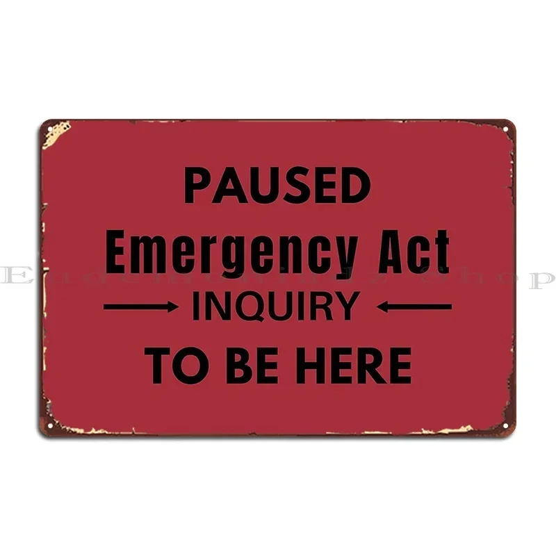 Emergency Act Freedom Convoy Canada 2022 Metal Plaque Poster Party Printing Vintage Print Create Tin Sign Poster