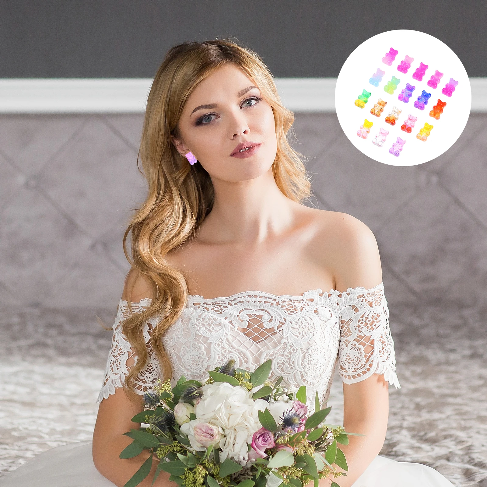 50 قطعة الدب الفاكهة الراتنج سحر Diy بها بنفسك الحرفية الهاتف حلية اكسسوارات ل جراب هاتف صنع المجوهرات الاطفال هدية حلية