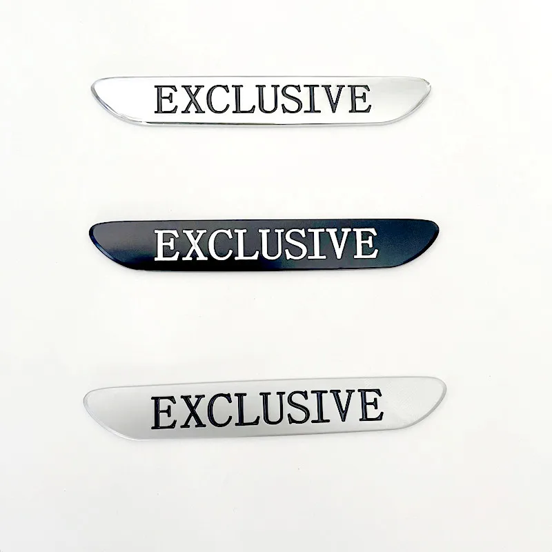 3D Metal Exclusive Logo Car Fender Side Emblem Badge Decal For Mercedes Benz C180 W205 EXCLUSIVE Sticker Accessories
