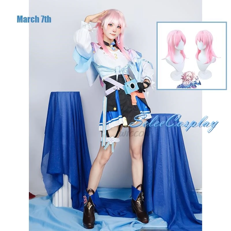 

March 7th Cosplay Costume Honkai Star Rail Carnival Uniform Wig Anime Halloween Costumes Game
