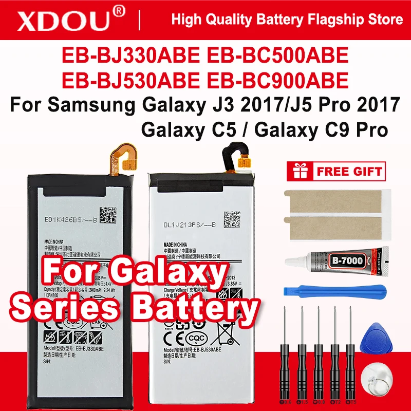 Batería de Repuesto EB-BJ330ABE EB-BJ530ABE EB-BC500ABE EB-BC900ABE para Samsung Galaxy J3 2017 /Galaxy J5 Pro 2017 /Galaxy C5 /C9 Pro