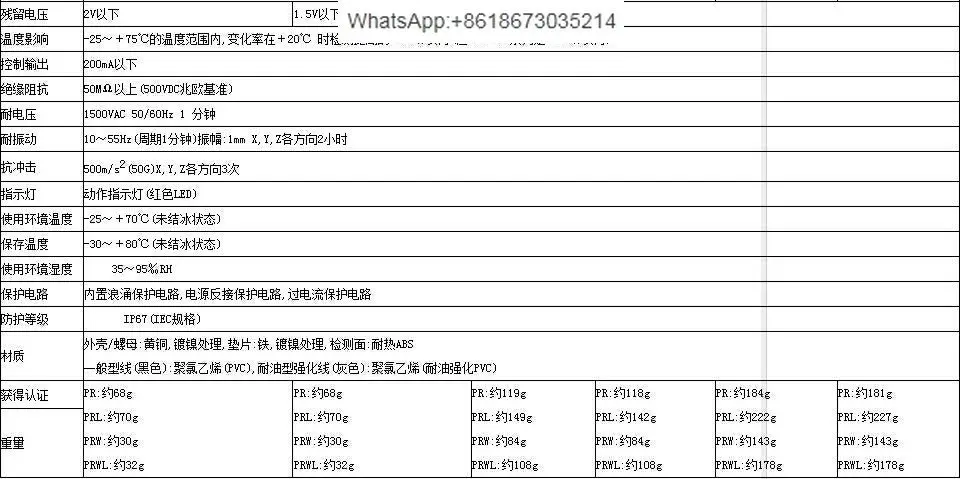 근접 스위치 PR08-1.5DN PR08-2DN PR12-4DN PR18-8D 센서