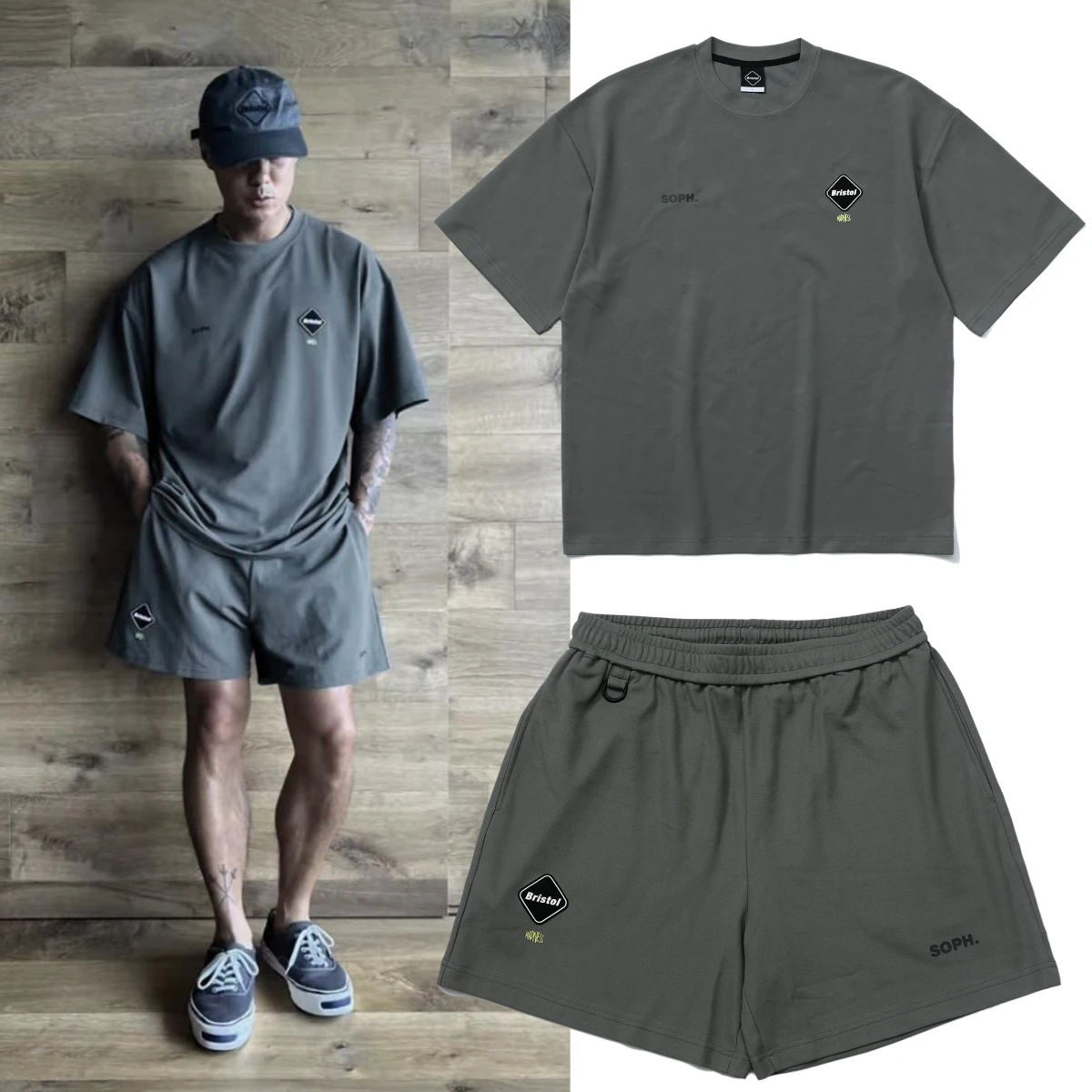 

Летний дышащий комплект Madn Qui: футболка с коротким рукавом и шорты для спорта и повседневной носки, молодежный модный ансамбль