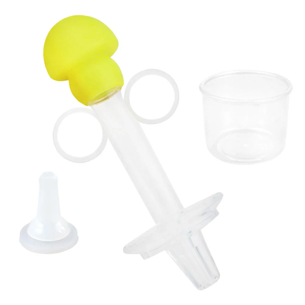 

2 Sets Medicine Feeder Yellow Silicone Pill Dispenser for Cat Dog Liquid Feeding Household Feeding Dispenser Portable Reusable