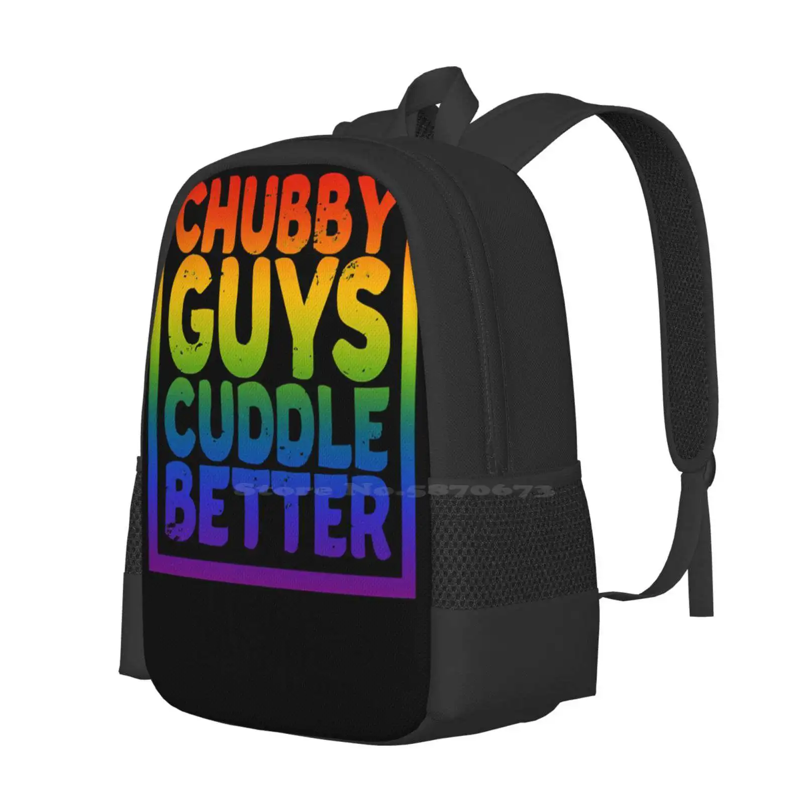 Chubby Guys Cuddle Better - Lgbt Gay Bear Pride Hot Sale Backpack Fashion Bags Gay Bear Pride Bear Pride Flag Gay Bears Bear