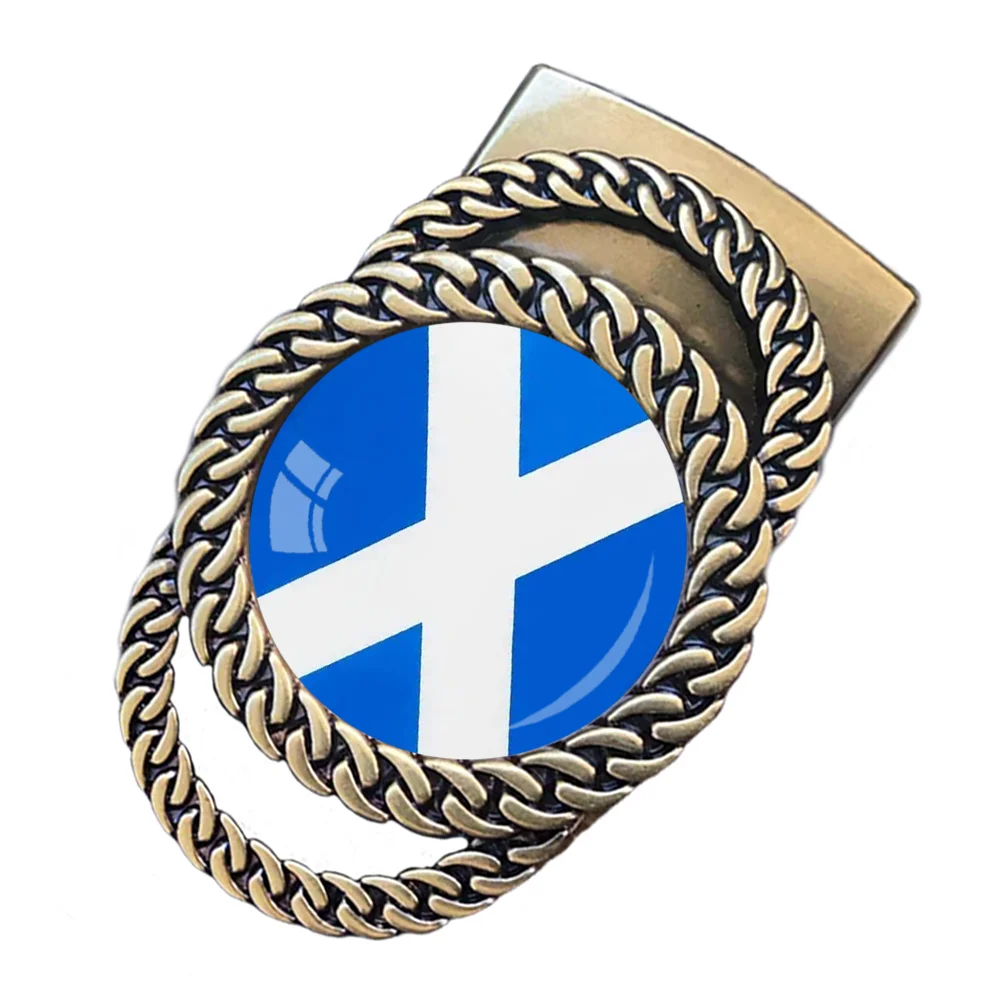 Scottish flag pattern automatic ratchet belt buckle fashion personalized waist accessory best gift for patriots