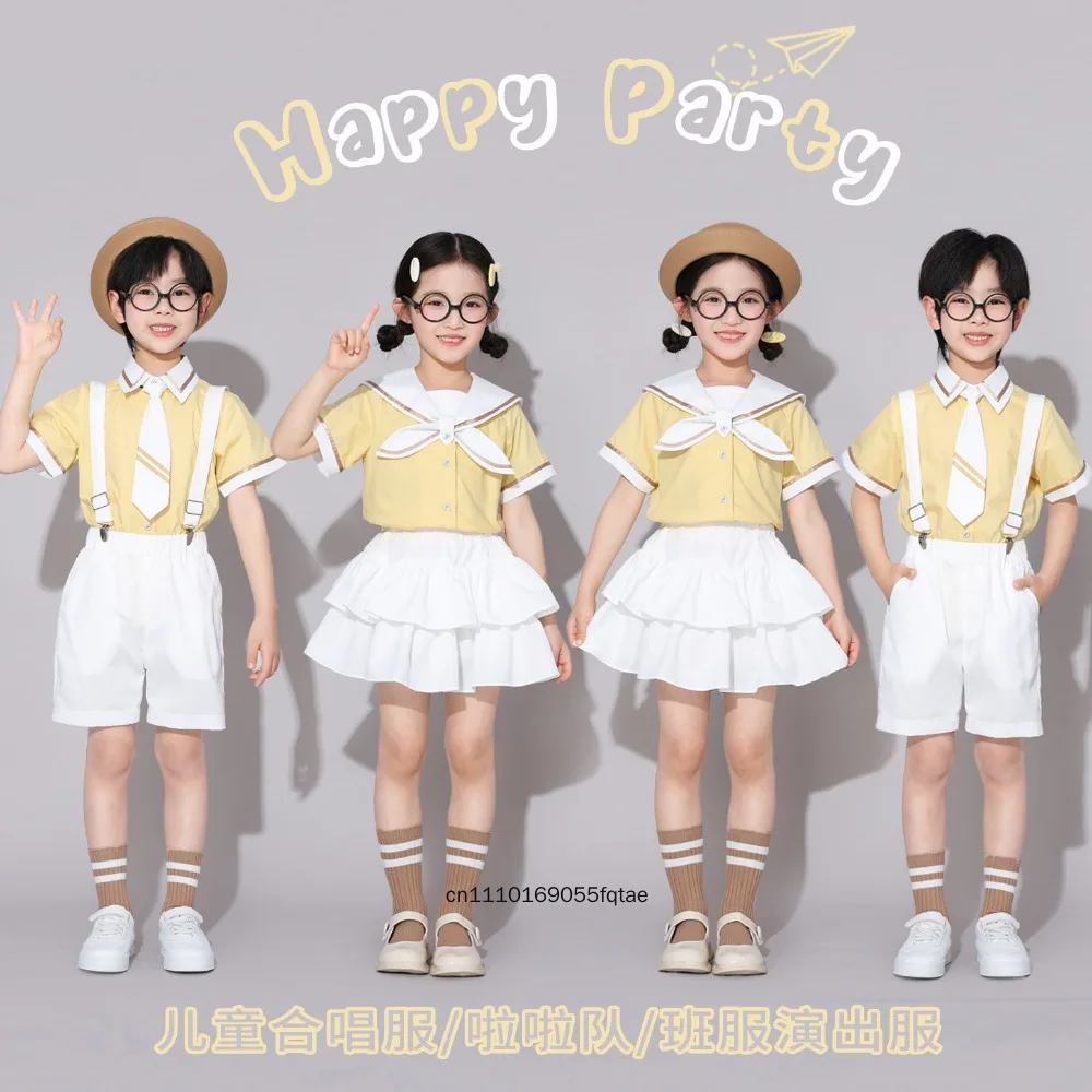 Performance Costume For Chorus Graduation Uniform Sports Meet Cheerleading Outfit Stage Show Apparel For Students