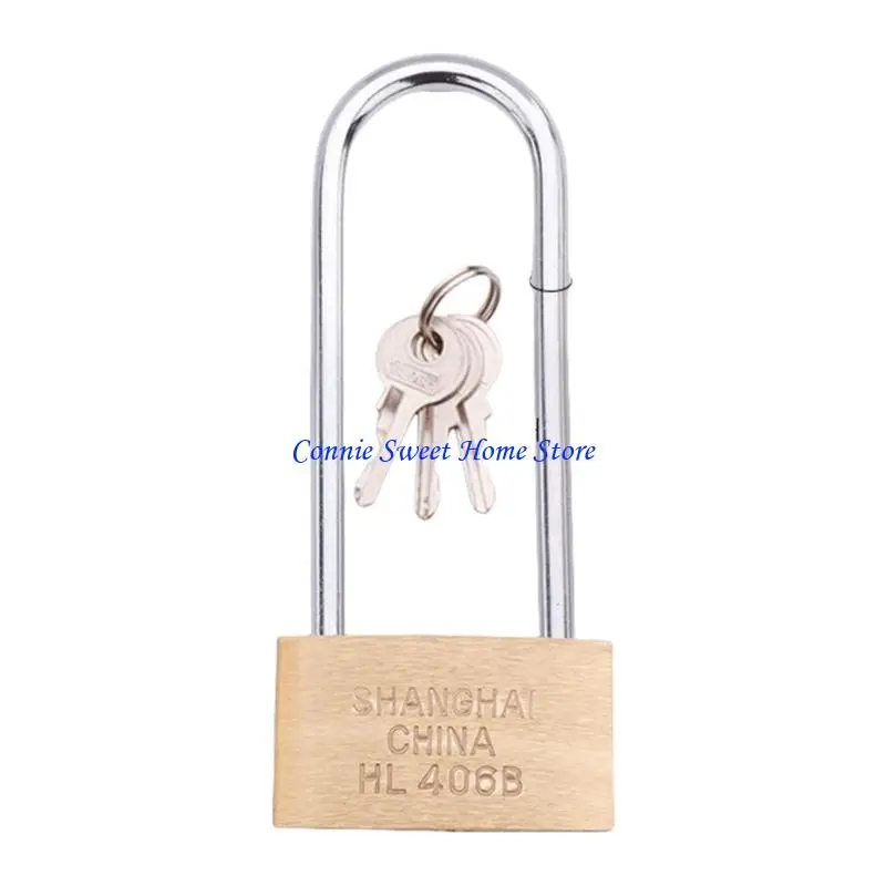 LXAF Brass Outdoor Long Padlocks Securely Lock for Cabinets Door Deep Shackles