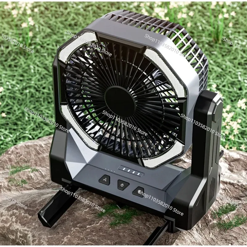 

Портативный вентилятор для кемпинга с 12-часовым временем автономной работы, уличным освещением, складной выдвижной конструкцией, для палатки, рабочего стола, рыбалки