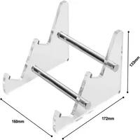 3 Tiers Display Keyboard Holder Transparent Acrylic Keyboard Stand Computer Mechanical Keyboard Rack Storage Detachable Holder 6