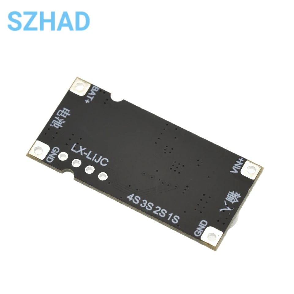 Módulo step-down de carregamento de bateria de lítio DC5V-26V 1S/2S/3S/4S 3A 40W com corrente de proteção de temperatura ajustável