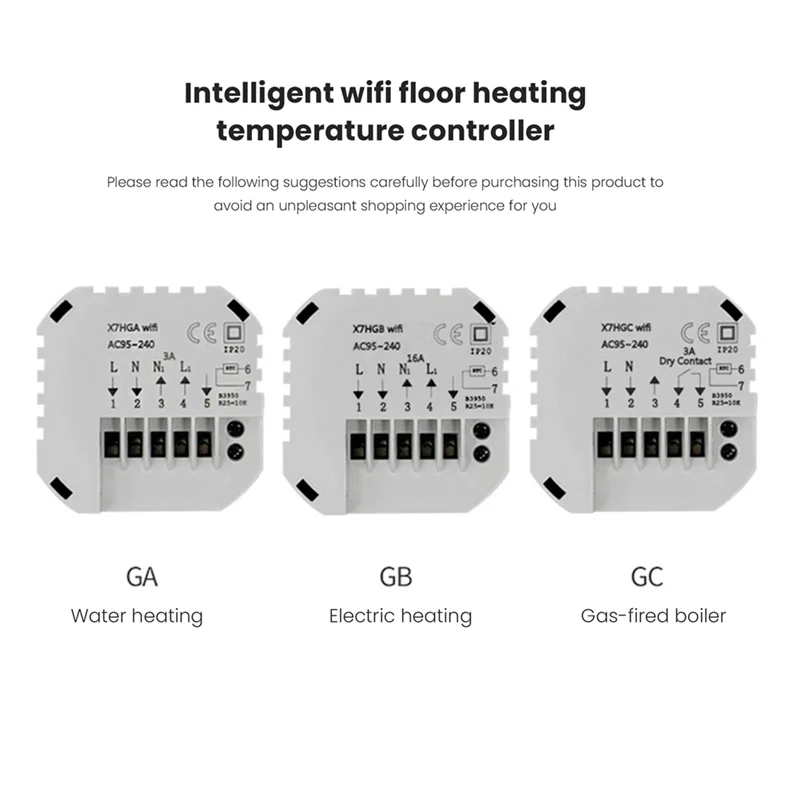 IALJ-Tuya Wifi control remoto inteligente para Google Home termostato calefacción de suelo eléctrica temperatura de caldera de agua/Gas