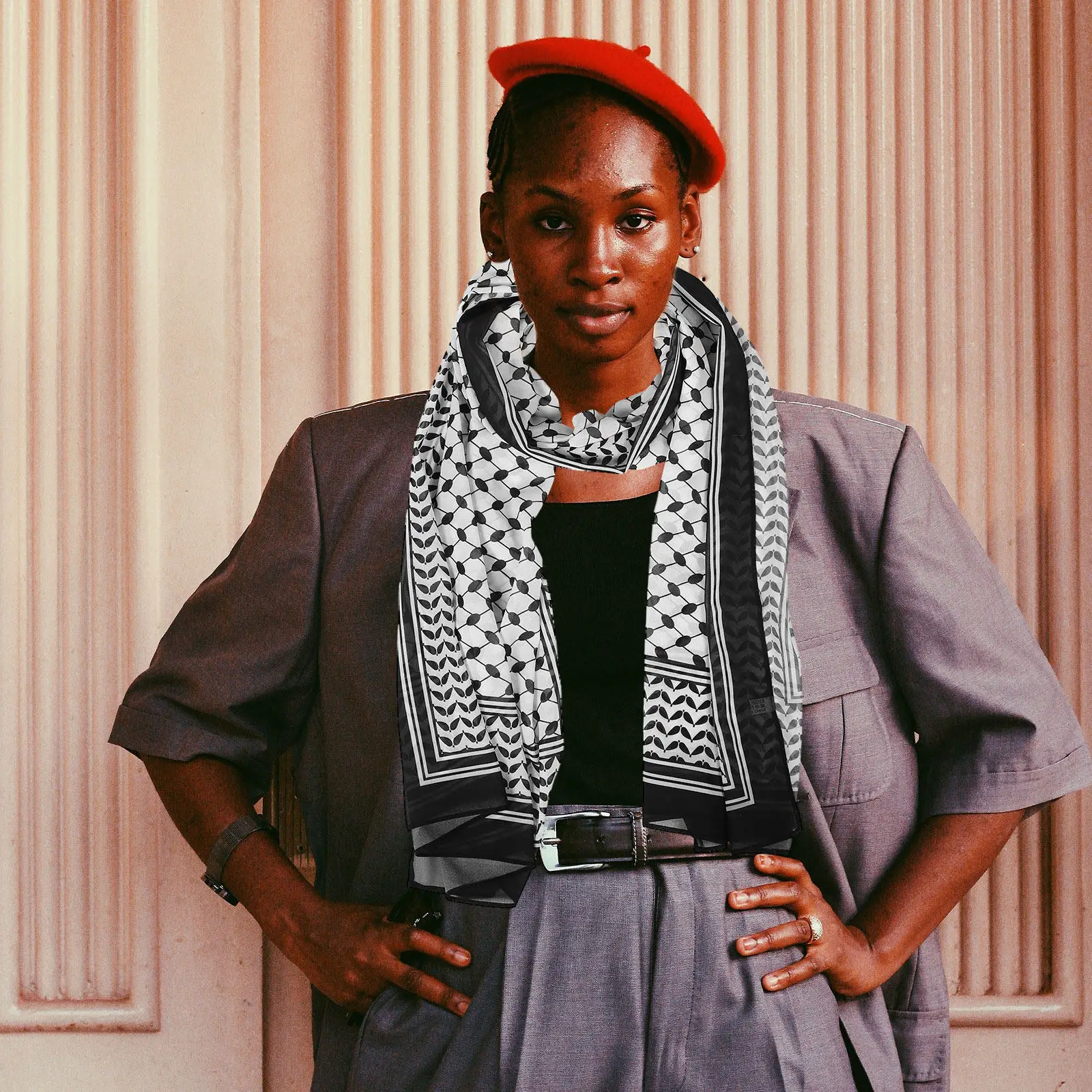 

Black Chiffon Headscarf Unique Middle Lightweight Breathable Fashion Head Scarf for Women Chiffon Scarves Retro