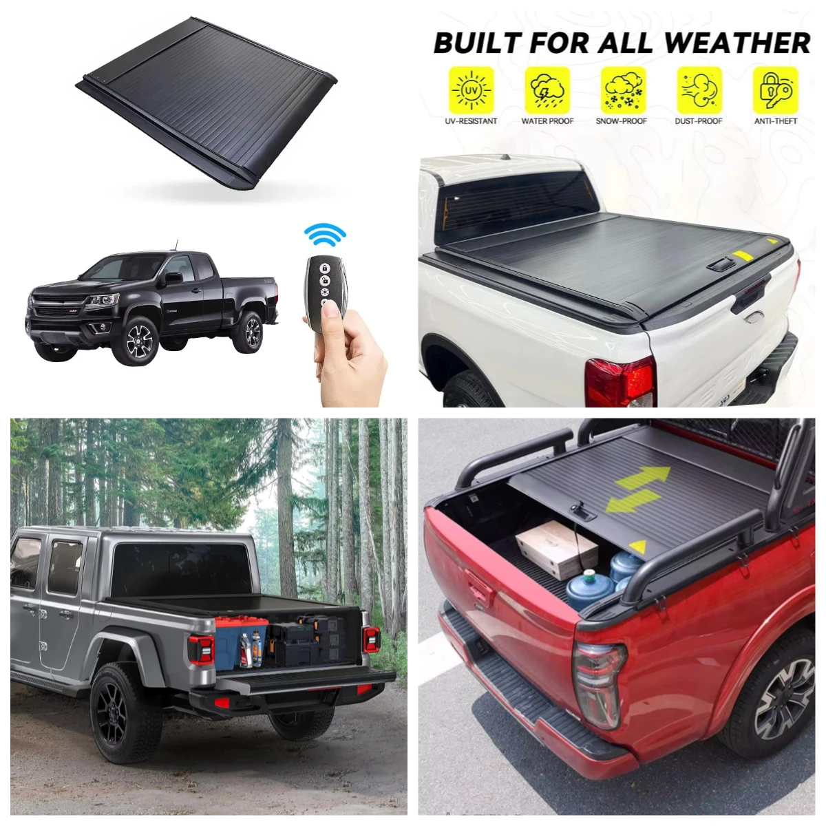

STLF Waterproof Locking Aluminum Alloy Hard Electric 6ft Tonneau Cover Roller Shutter Lid Truck Pick Bed For Chevrolets Colorado