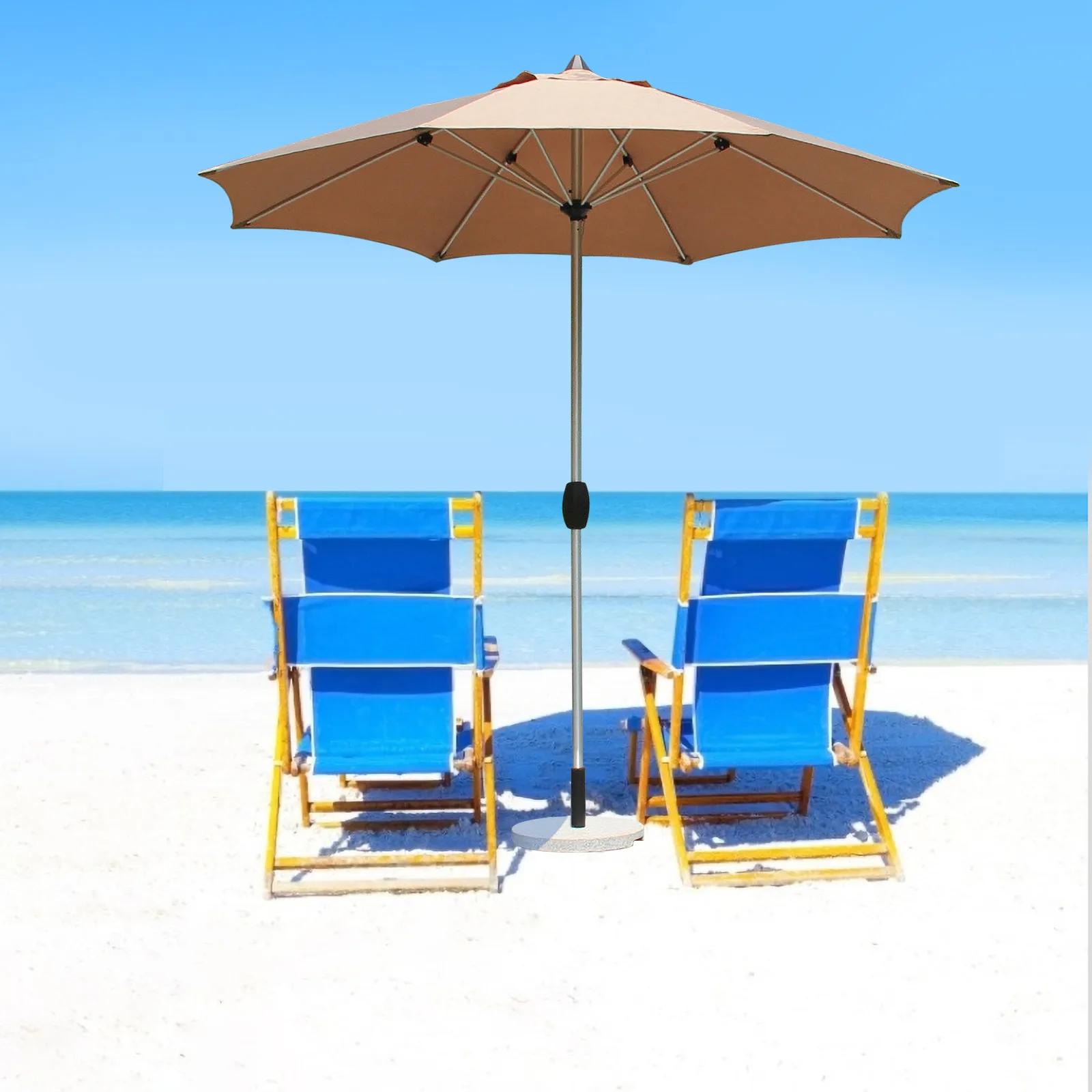 2M Beach Courtyard Pool Umbrella Swimming Market Garden Table 6 Rib Terrace Home Textiles Replacement Umbrella Shade Cover