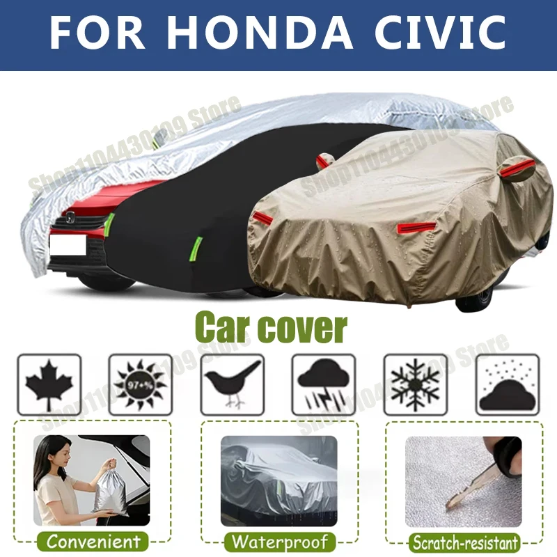 

Полный комплект чехлов для автомобиля HONDA CIVIC: защита от солнца, УФ-излучения, дождя, снега и пыли, из ткани Оксфорд, аксессуары