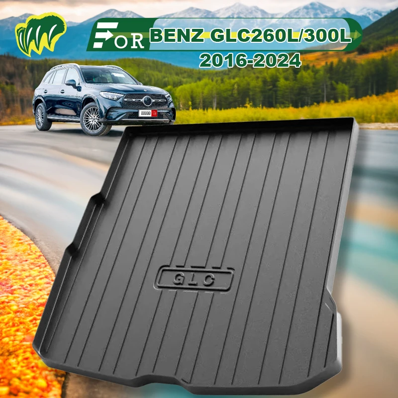 

For BENZ GLC260L/300L 2016-2024 TPE Custom Fit Car Trunk Mat All Season Black Cargo Mat 3D Shaped Laser Measured Trunk Liners