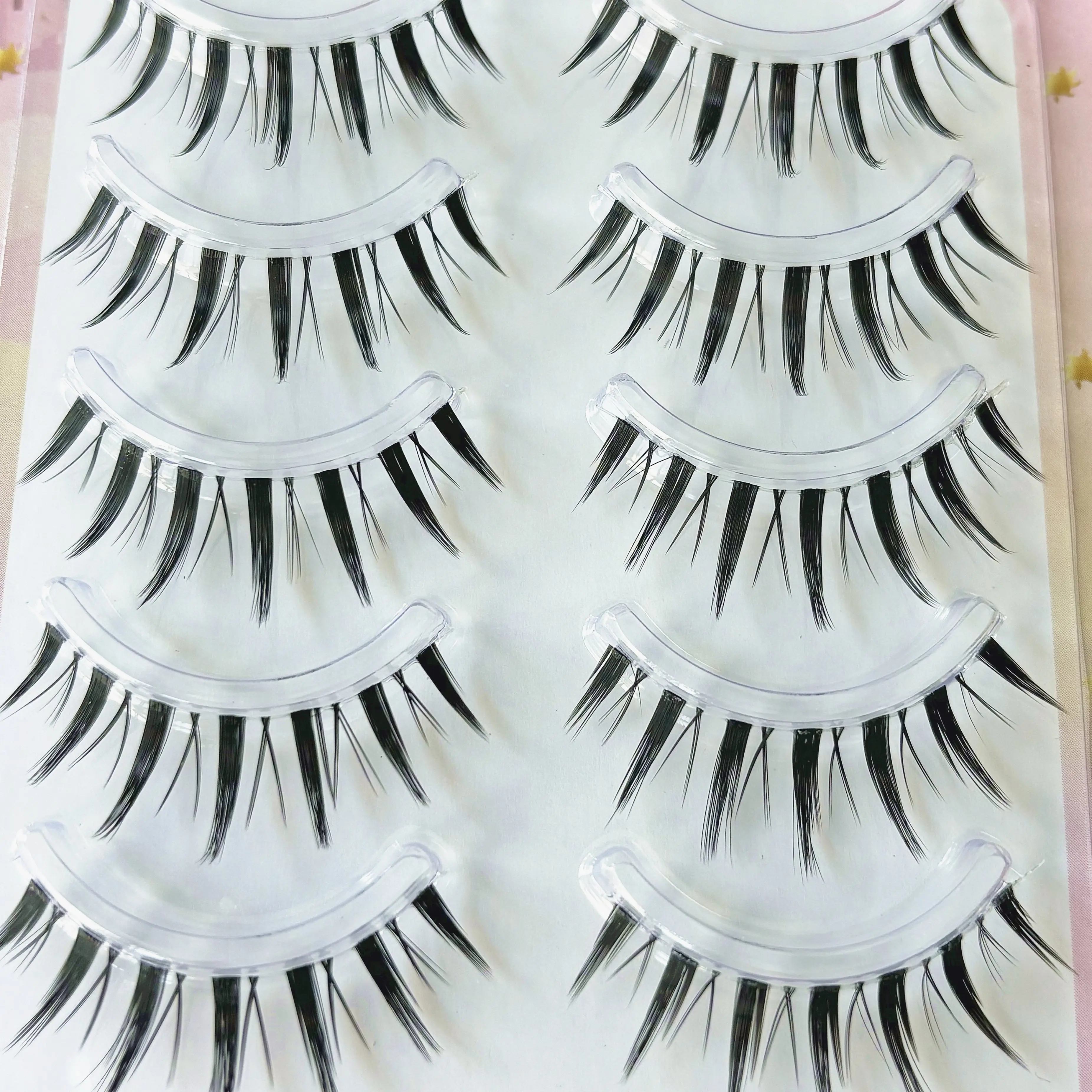 Petits Cils de Sécurité pour Cosplay, Extension Lolita, Faux Cils Japonais, Dégradé, Doux, Outils de Maquillage pour les Yeux, 5 Paires