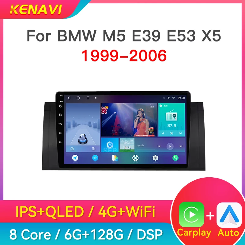 Car Radio For BMW M5 E39 E53 X5 1999-2006 GPS DVD Wireless Carplay Android Auto Head Unit Intelligent Center Multimedia Player
