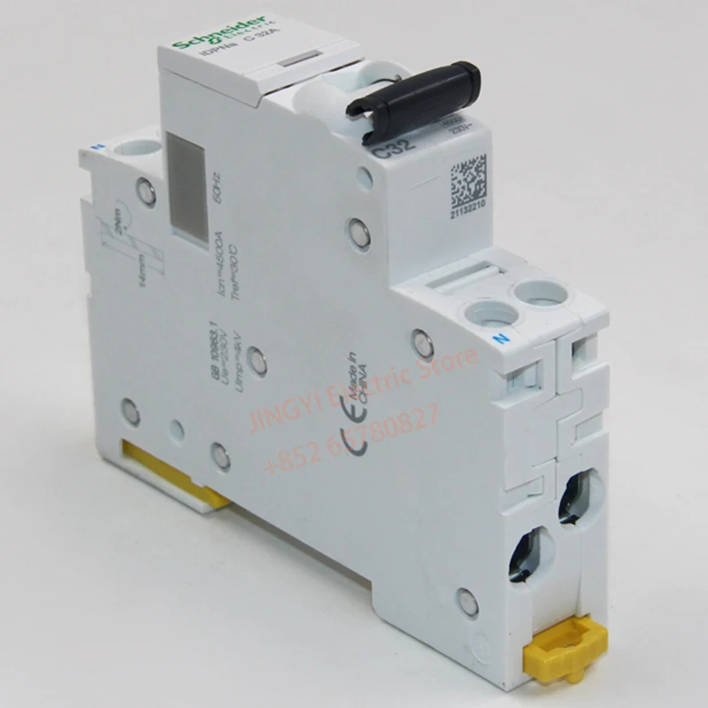 Schneider iDPNa Miniature circuit breaker 1P+N A9P08606 A9P08610 A9P08616 A9P08620 A9P08625 A9P08632 A9P08640 4.5kA 230VAC