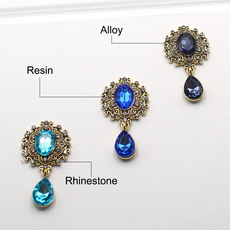 Brand New 25*46mm 5 Pieces Alloy Sparkling Rhinestone Pendants Red Wine Gift Box Party Wedding Romantic Decoration