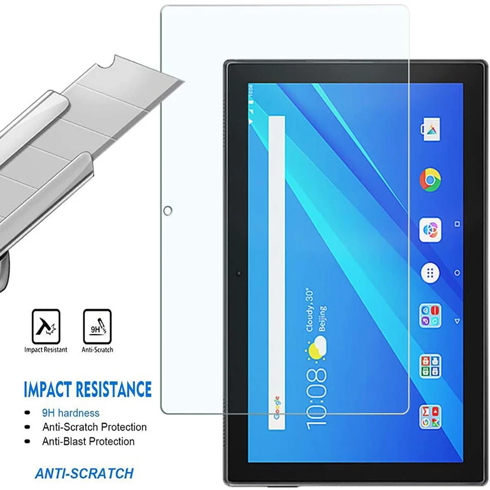 HD Tablet Tempered Glass untuk Lenovo TAB M10 TB-X605F Anti Gores Pelindung Layar Flim untuk Lenovo Tab TB-X505 10.1 Inch