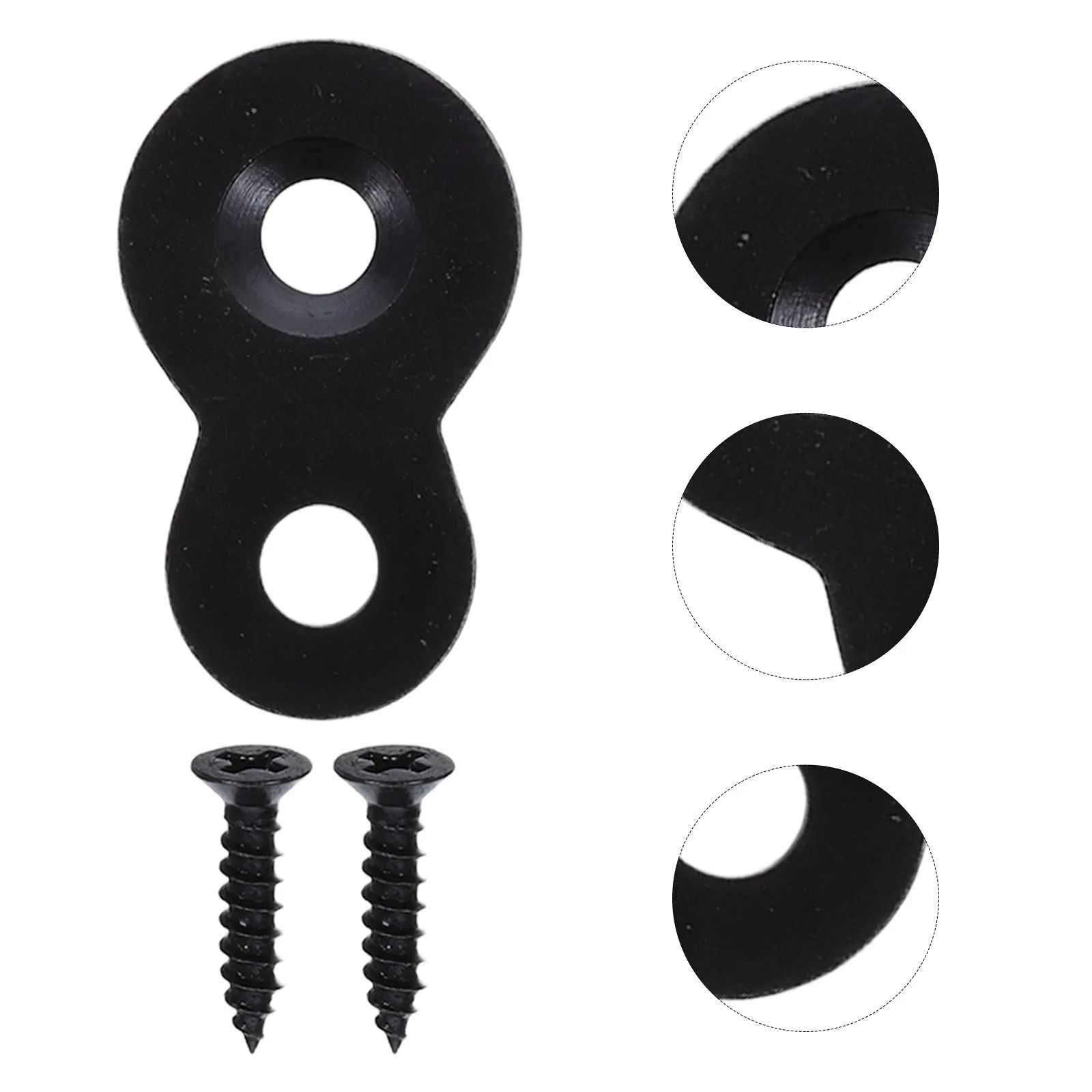 30Pcs 8 Figure Iron Tabletop Fasteners Black Mending Plates Desktop Connectors Metal Clips for Cabinet Wood Panel Furniture