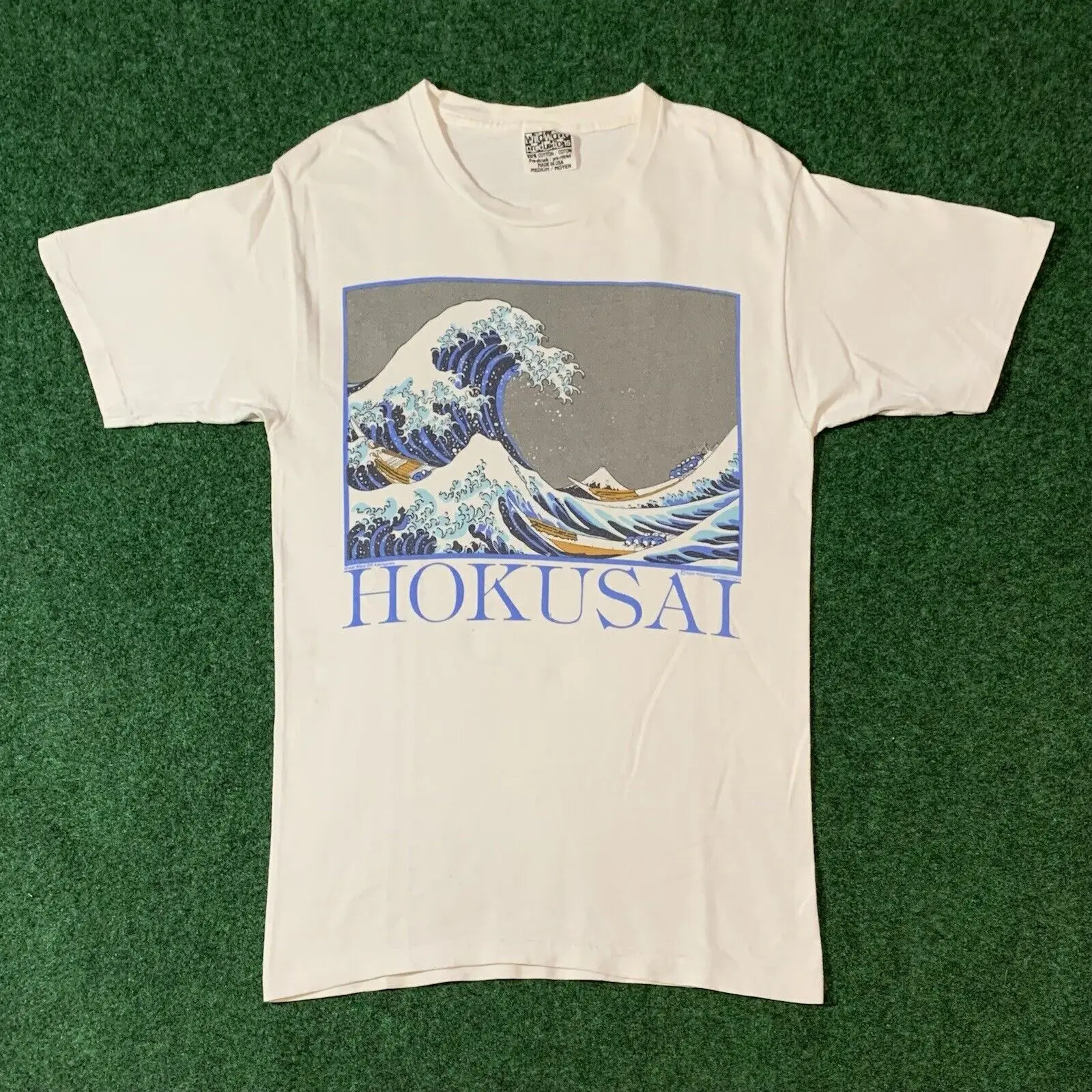 Vintage 1984 Hokusai Great Wave Off Kanagawa T Shirt Medium Wildwood Productions long or short sleeves