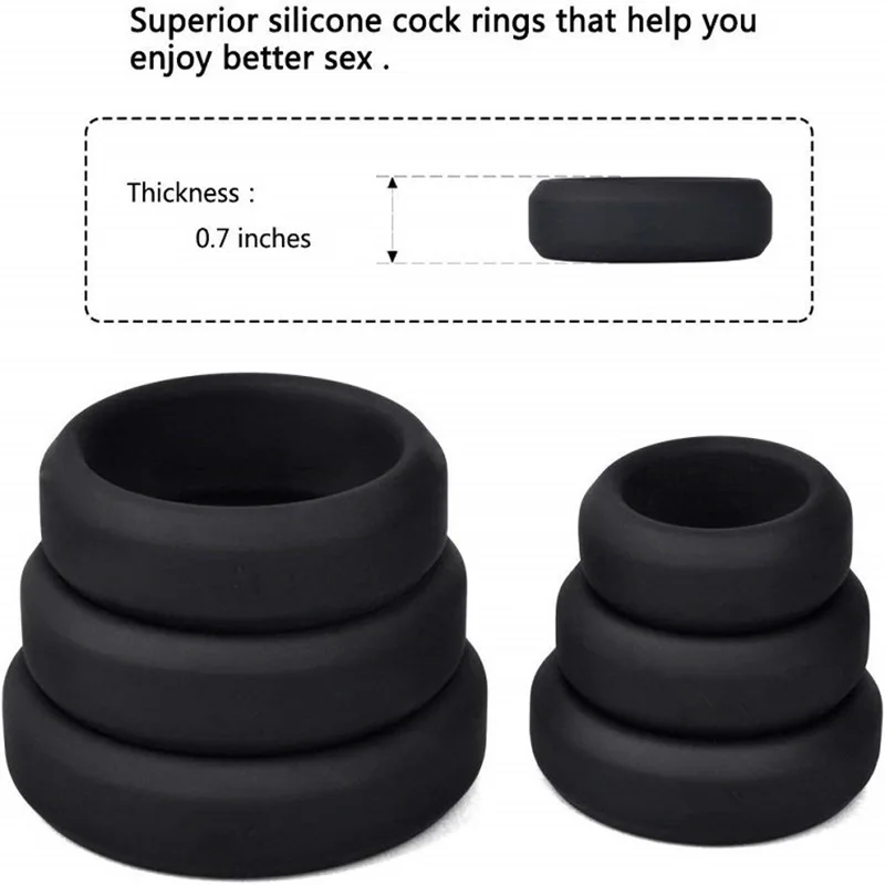 Silicone Semen Lock Ring para homens, pênis melhorar a ereção Delay, cocktail de ejaculação, brinquedos sexuais, prepúcio anel, Adult Shop