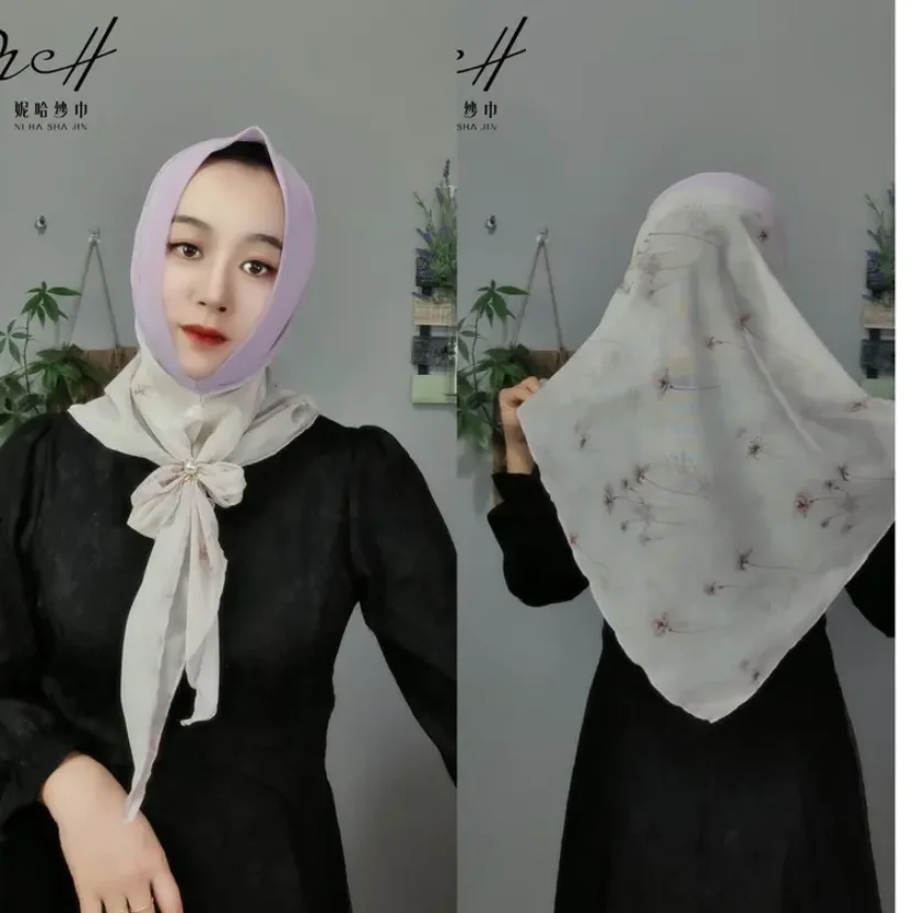 Print Scarves Muslim Women Lady Niqab Wrap Instant Hijabs