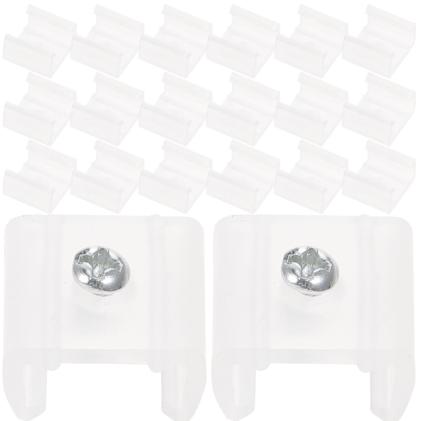 

100 Pcs Strip Light Mounting Bracket Light Fixing Clips Clips Mounting Brackets Hangers Durable Plastic Flexible Reliable