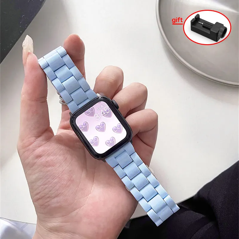 Candy Strap For Apple Watch band ultra 2 49mm 44mm 40mm 41mm 45mm 38/42mm emovable link bracelet iwatch series 9/8/7/SE 6 5 4 3