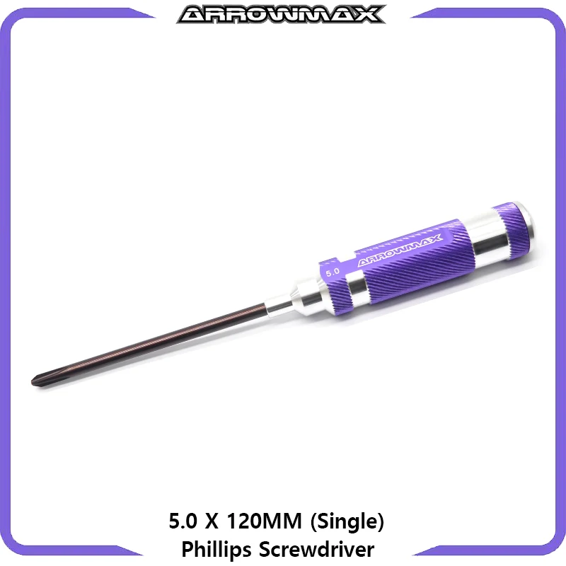 ARROWMAX Phillips Screwdriver 3.5, 4.0, 5.0 & 5.8 X 120mm Purple RC Tools