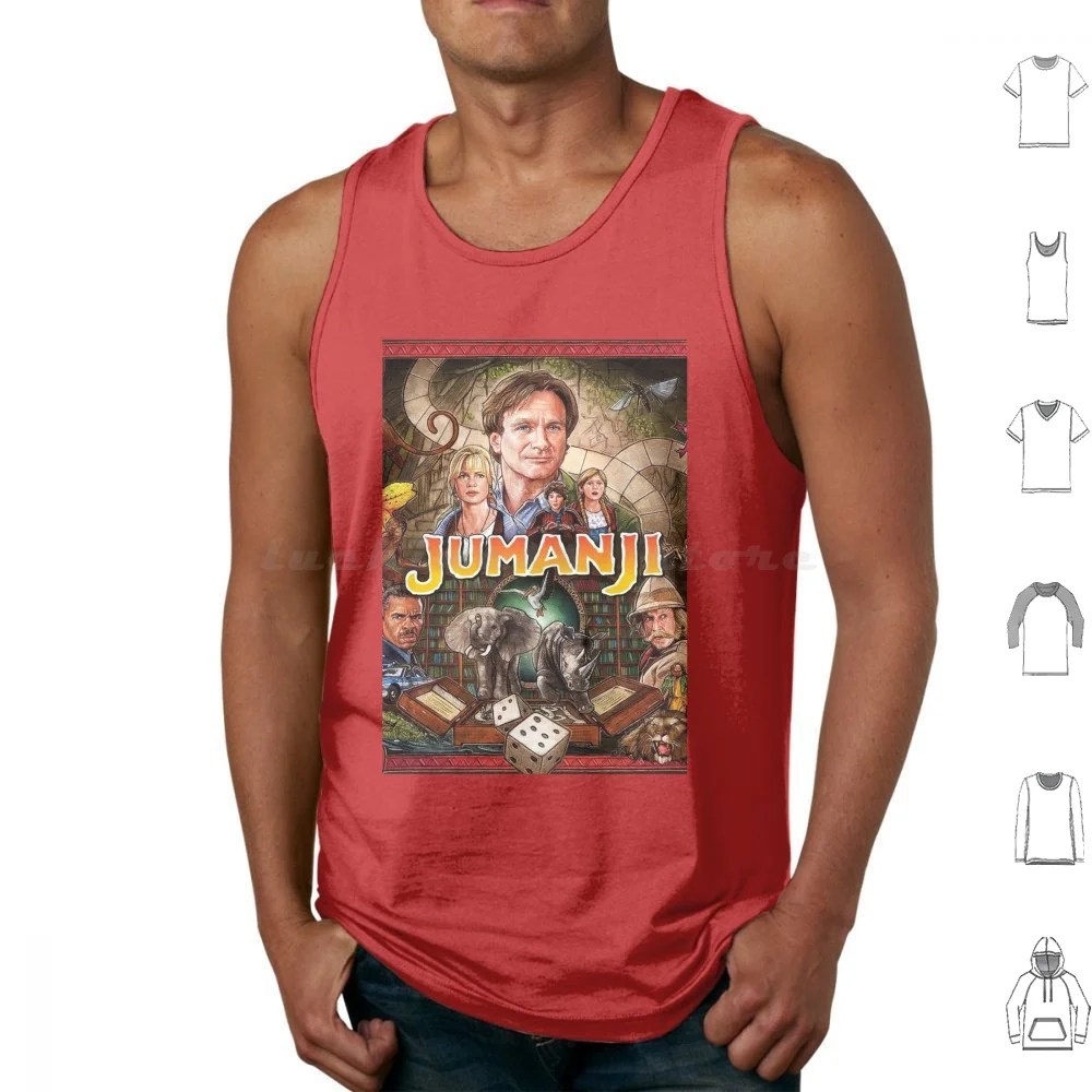 Jumanji Tank Tops Vest Sleeveless Jumanji Movie Funny Robin Williams Game Kevin Hart Movies 2020 Dice Dwayne Johnson