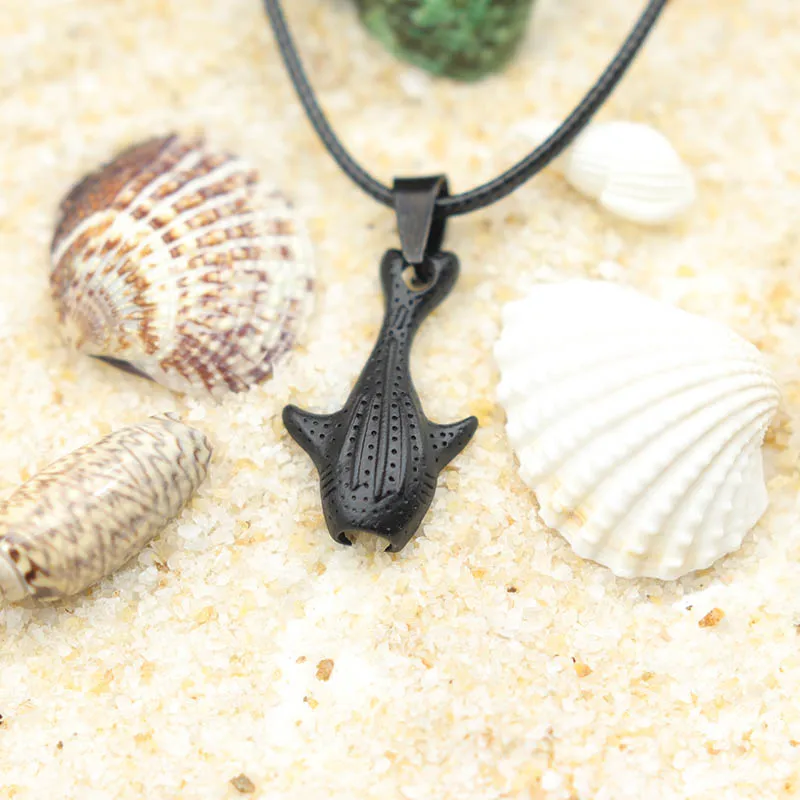 24 Inches Marine Animal Manta Shark Whale Necklace Men Choker Collar Beach Surfing Neck Accessories Pendant Jewelry Gift For Him