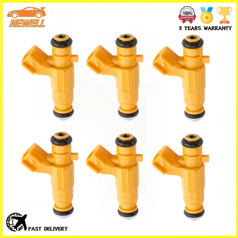 

6pcs 0280156129 12581682 Fuel injector For Vauxhall Vectra For Saab 9-3 2.8L 817270 5817430 12614031 12623358 For INSIGNIA