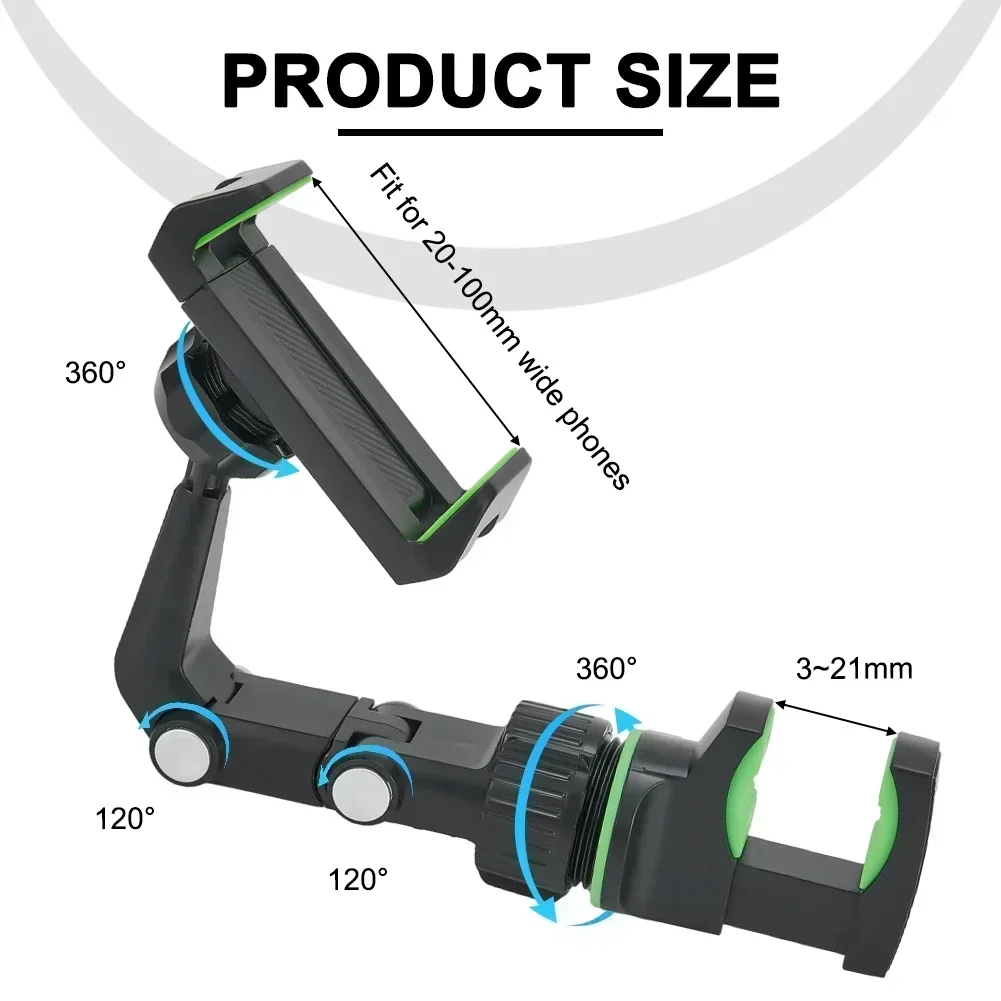 Soporte para micrófono, soporte Universal para teléfono de coche, Clips de soporte para transmisión en vivo, soporte para teléfono móvil, abrazadera