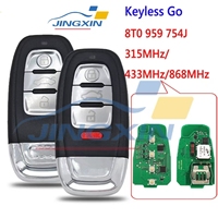 JING XIN Car Remote Control Key For Audi A4 A5 A6 A7 A8 key shell Keyless Go Promixity Card